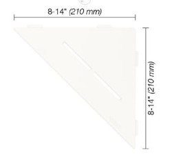 Schluter Shelf-E Triangular Pure Matte White SES1 D7 MBW